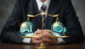 AI ethics and legal concepts artificial intelligence law and online technology of legal regulations Controlling artificial intelligence technology is a high risk.